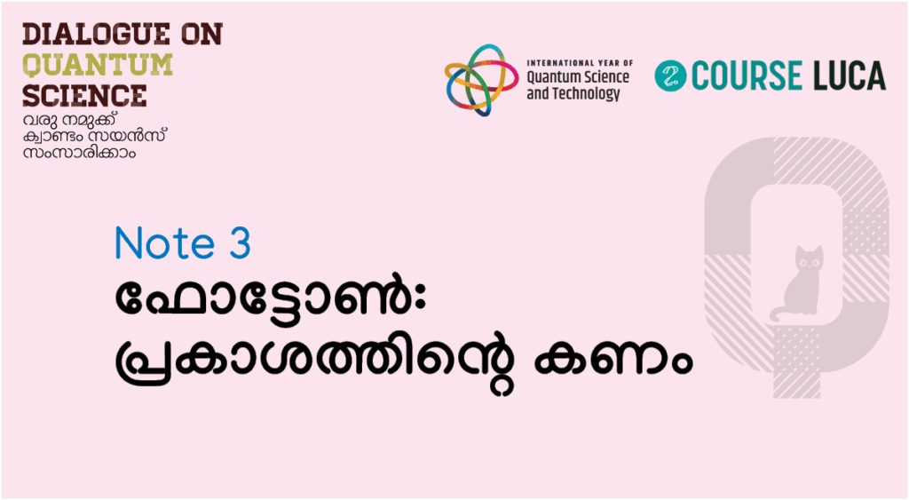 Q Note -3 ഫോട്ടോൺ: പ്രകാശത്തിന്റെ കണം